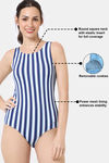 Zelocity Elastane Blended Slip-On Malliot with Removable Pads - Blue Depth — thumbnail 6